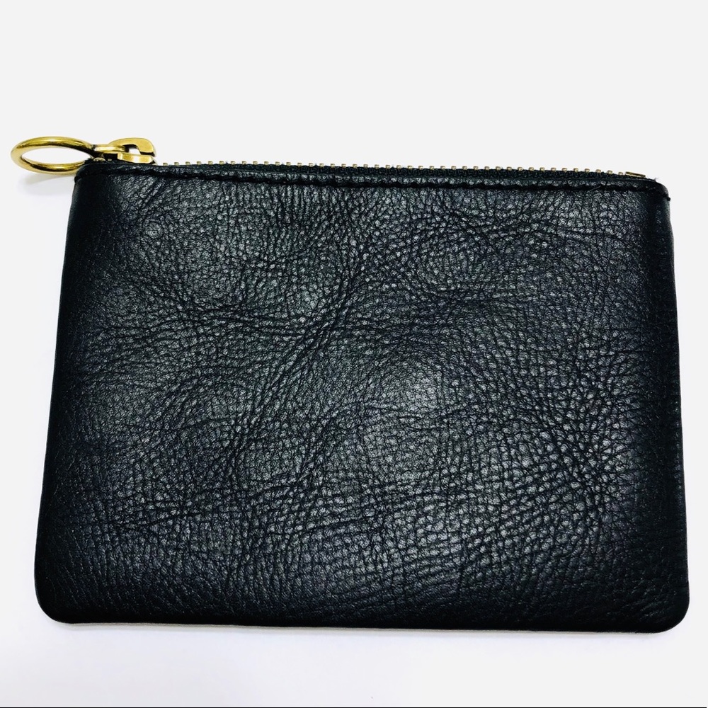 Madewell black leather pouch wallet